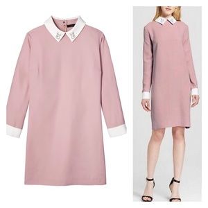 VICTORIA BECKHAM Pink Peter Pan Collared Dress 2X